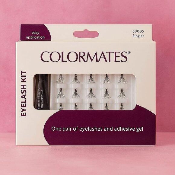 Colormates Eyelash Kit Singles Fills False Lashes Adhesive Gel Easy Application - Picture 1 of 8